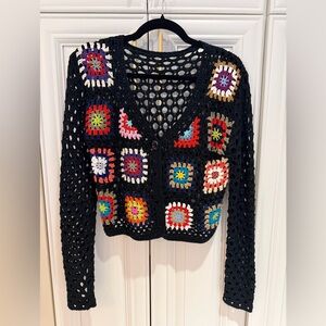 Colorful Crochet Cardigan